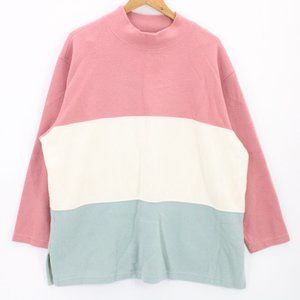 Vintage Bechamel Sweatshirt Womens Multicolor Pullover Long Sleeve Cotton Sz 1X